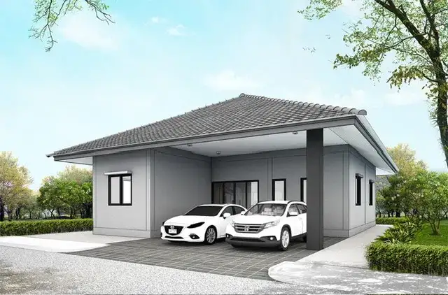 บ้านเดี่ยวชั้นเดียว 3 นอน 2 น้ำ 2 ที่จอดรถ